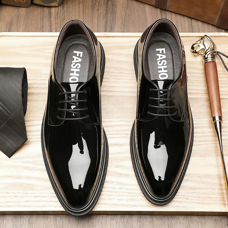 Leather shoes men s business men s shoes breathable and non-smelly feet pointed men s best man shoes 37 чёрный
