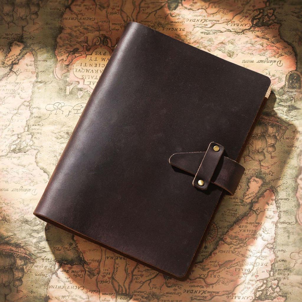 A5 Vintage Handmade European Style Notebook & A6 Diary, A7 Loose-Leaf Cowhide Notepad for Office and Business Use.