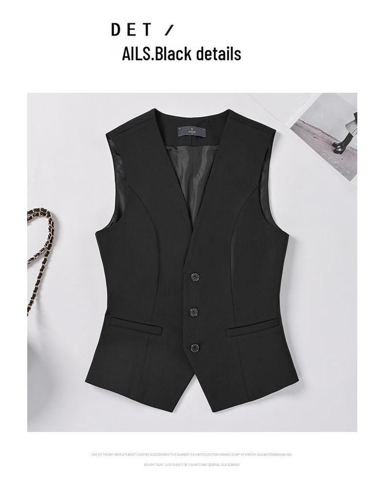 Women's Formal Vest Set 2024: Two-Piece Professional Workwear Suit for Spring and Autumn