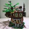 LOZ 1033 Architecture Forest Tree House Cabin Waterwheel Swing River Leaves Mini Blocks Bricks Building Toy for Children No Box
