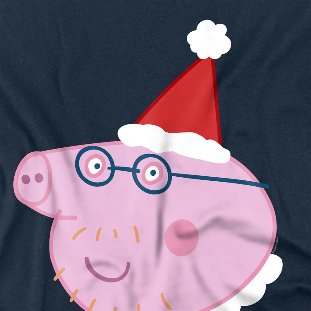 Peppa Pig Unisex Adult Daddy Pig Santa Hat Long-Sleeved T-Shirt
