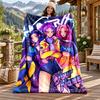 Kpop Demon Hunters Custom Name Flannel Blanket Personalized Soft Warm Plush Throw Blanket Customized Gift for Family Friends