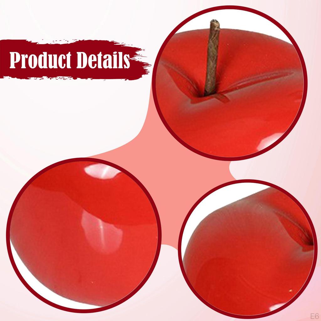 Statue Ceramic Apple Ornament Art Craft Figurine Tabletop Fruit Sculpture Decorative Iron