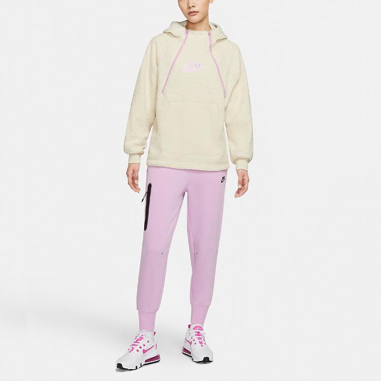 Nike Sportswear Fleece Pullover Hoodie Women Tops Fossil DC5140-206