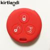 Silicone Car Key caps Case key cover Holder for Mercedes Benz SMART Fortwo 450 Forfour Roadster City Body fob auto accessories