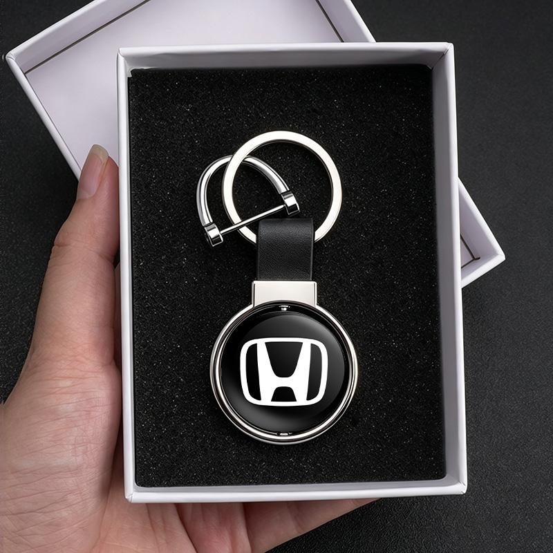 Car Styling Alloy Keyring Motorcycle Leather Keychain For Honda Mugen Power CBR Civic Fit Jazz Accord Pilot CRV Odyssey City HRV LK6