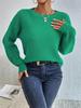 European Multi-Color Long-Sleeve Knit Sweater: Women's Loose-Fit, Autumn/Winter Collection
