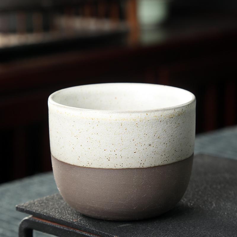 120ML Matte Creative Retro Rough Pottery Teacups Ceramic Coffee Mug Handmade Wine Cups Chinese Kung Fu Tea Cup Home Drinkware