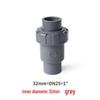White PVC Ball Check Valve for Water Pipes, Fish Tank Fitting, Sizes: 1 Inch, 25, 32, 40, 50 Mm