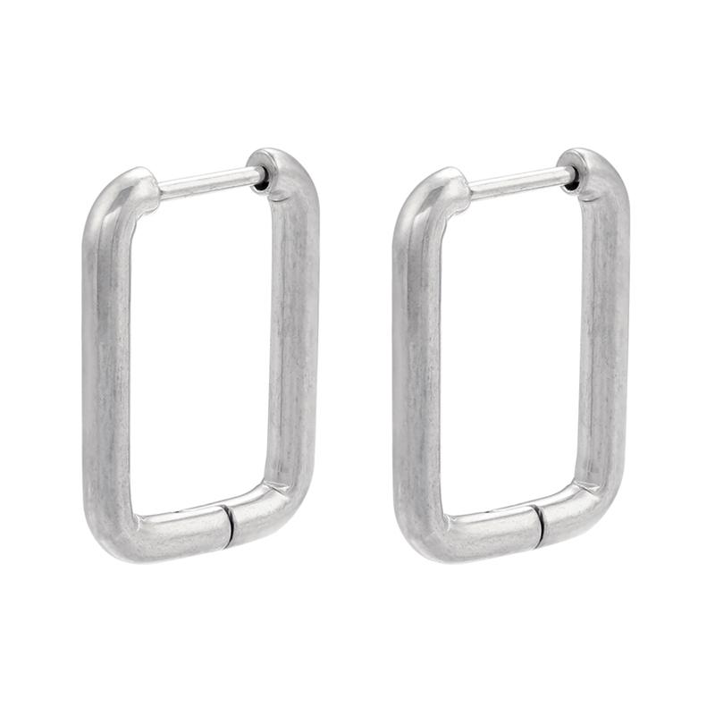 Stainless Steel Earrings Geometric Shapes Triangle/Heart/Rectangle Fade-Resistant Hypoallergenic Nickel-Free Jewelry Earrings