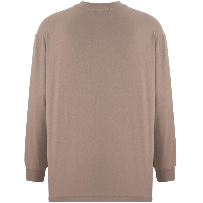 Calvin Klein Überlappendes Buchstaben Langarm-T-Shirt Unisex Oberteile Braun J400192