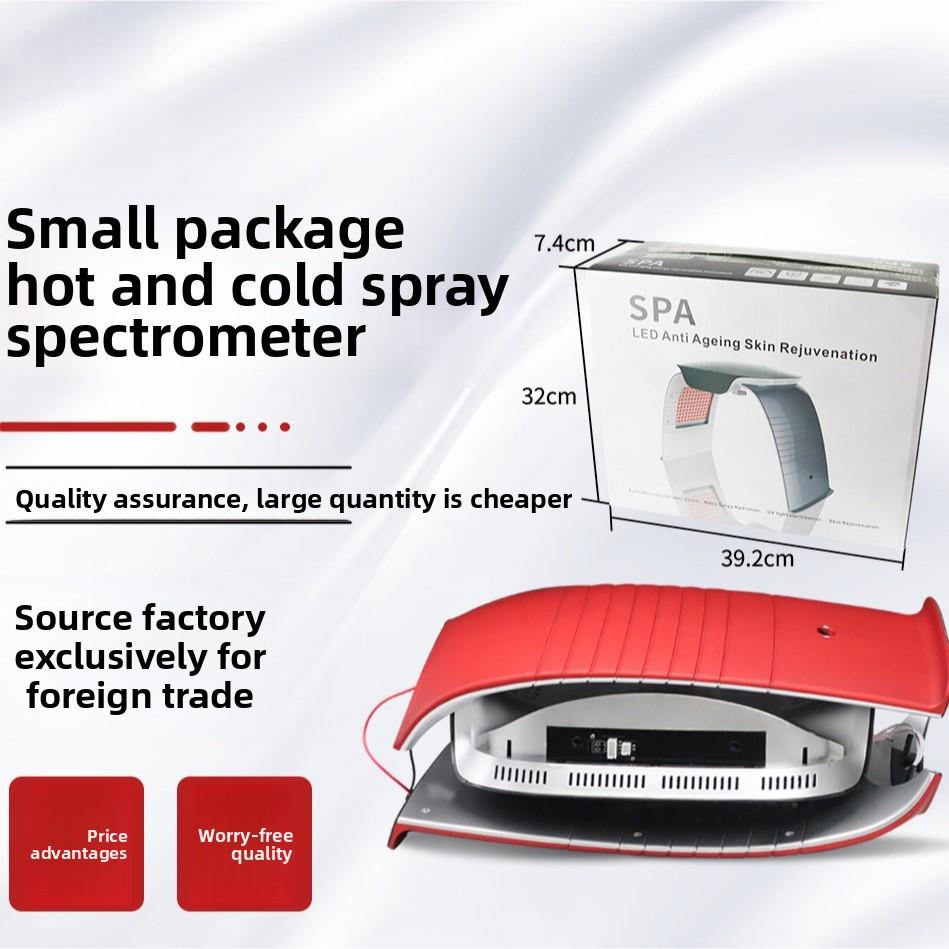 Espectrômetro de spray quente e frio LED Photon Photon Rejuvenescimento da pele Spray Atomizador Íon de cálcio colorido Instrumento de beleza