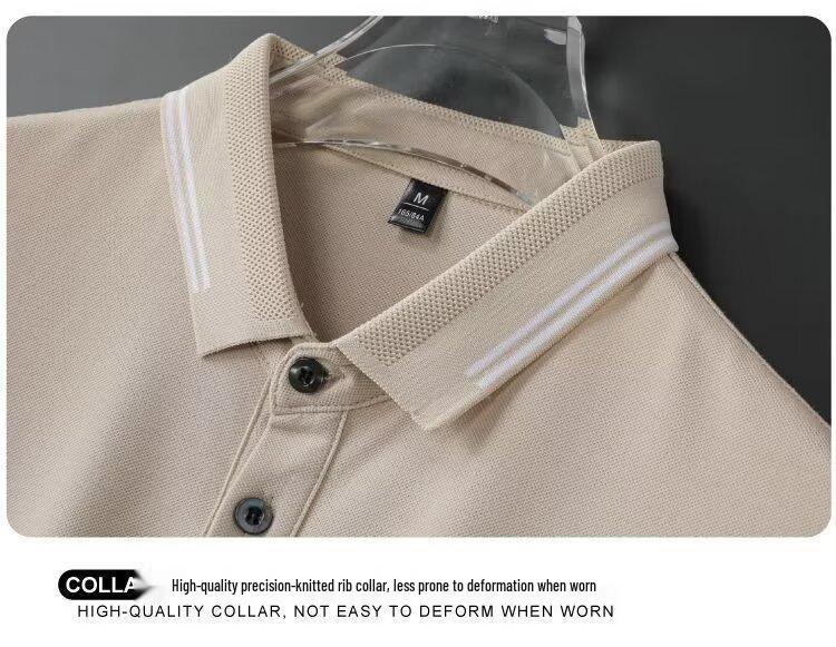 Men's Summer Short-Sleeve Polo - Stylish, Casual, and Breathable Lapel Shirt