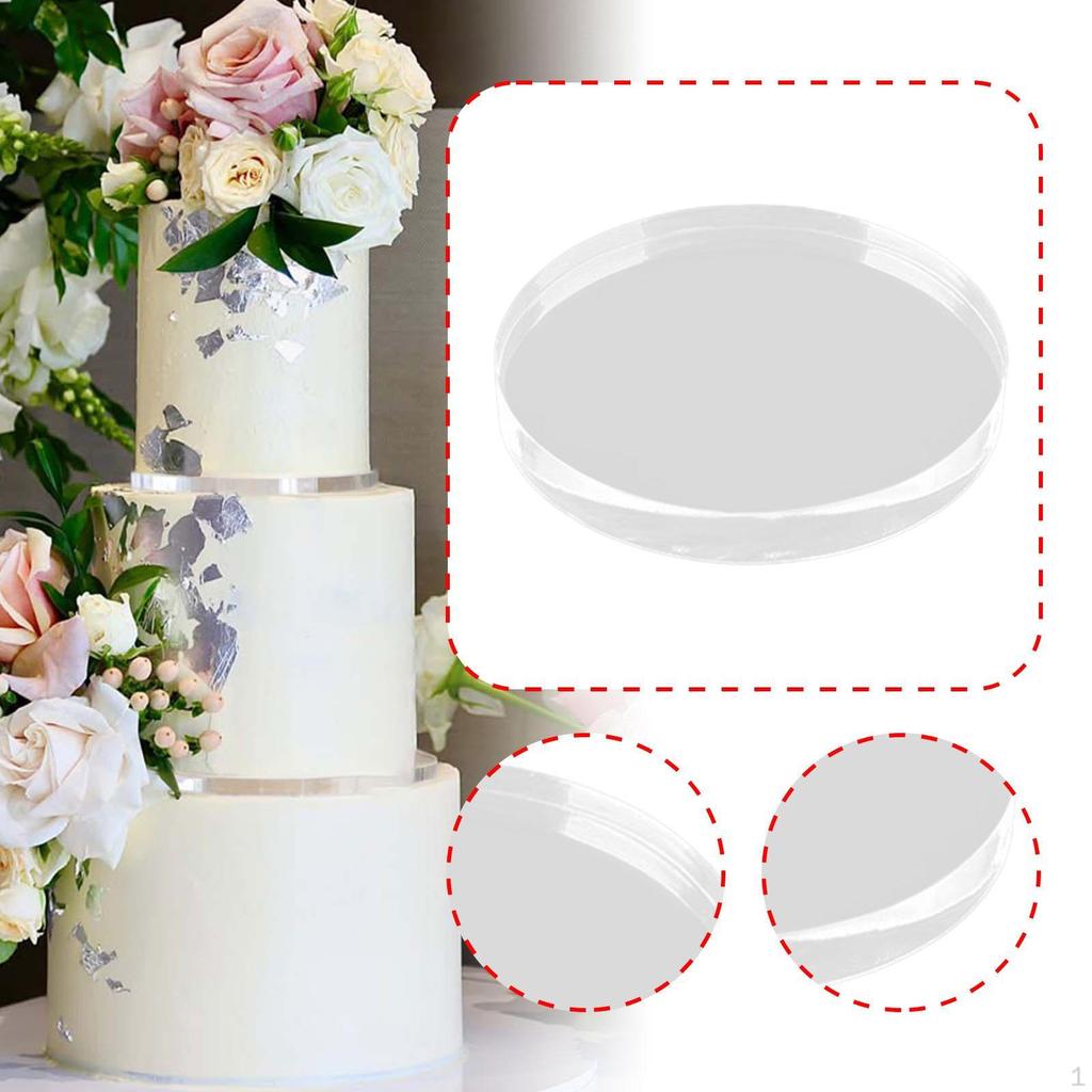 Cake Separator Plate Tool Clear Reusable for Tiered Cakes, Divider Baking Donuts