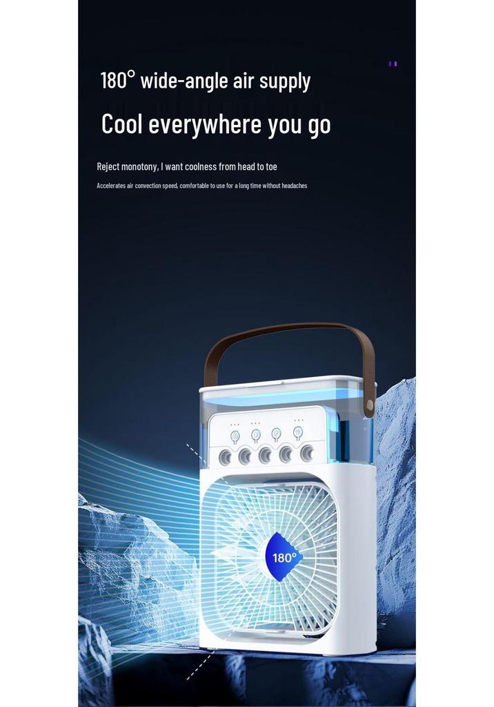 Desktop Humidifying Spray Fan - Compact Air Cooling for Home & Office