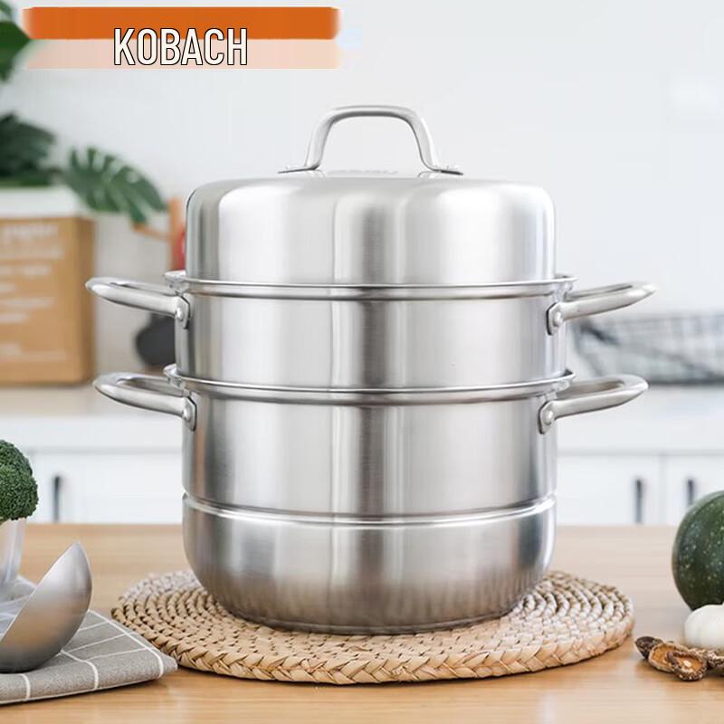 KABACH 3-Tier Stainless Steel Steamer Pot Set