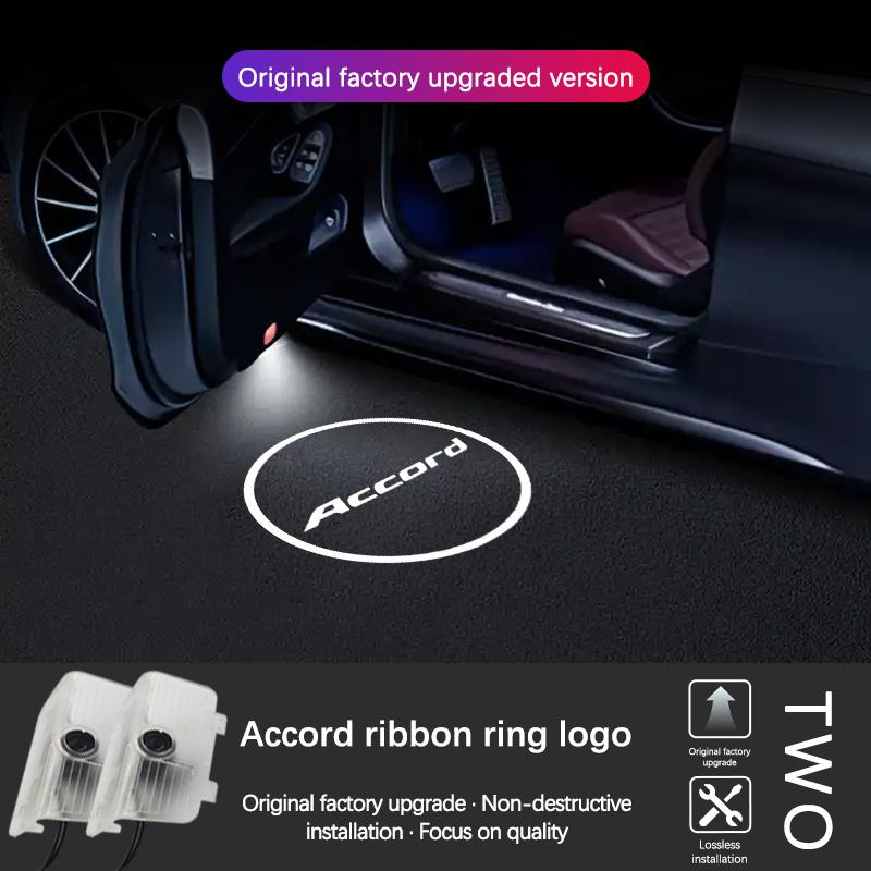 Car HD Projector Lamp LED Auto Door Welcome Light For Honda Accord 9Th 10Th Gen 2014-2022 Accord Accessories