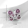 Copper Metal Plating Beautiful Flowers Pink Butterfly Charming Pendant Bead Component Compatible With Authentic Original Charm Bead Components