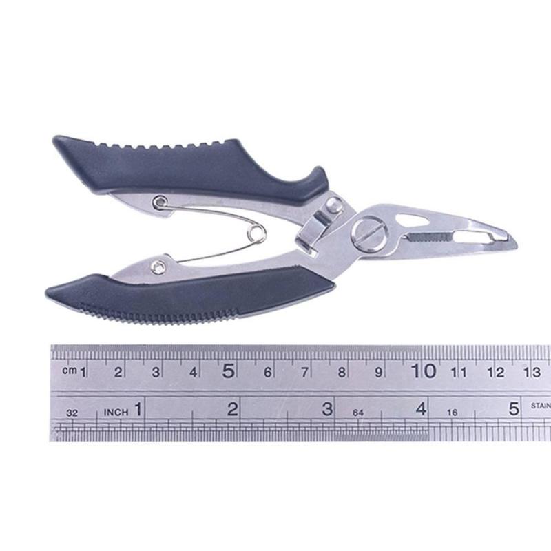 1PCS Stainless Steel Fishing Pliers Multifunctional Curved Mouth with Lure Cut Line Tool Luer Cutter for Angling