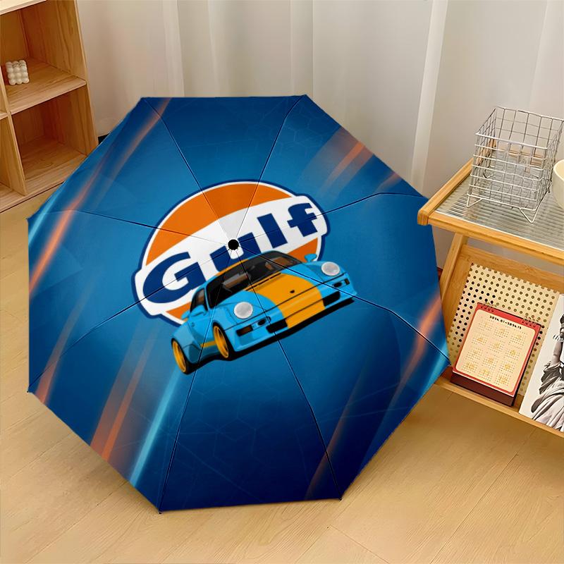 Stampa Golfo 8?Ombrello Pieghevole Automatico con Stecche Resistente al Vento Leggero per Viaggi all'Aperto