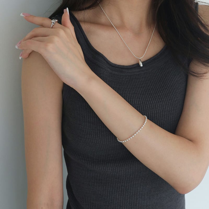 modernlike silver 925 plum drop necklace