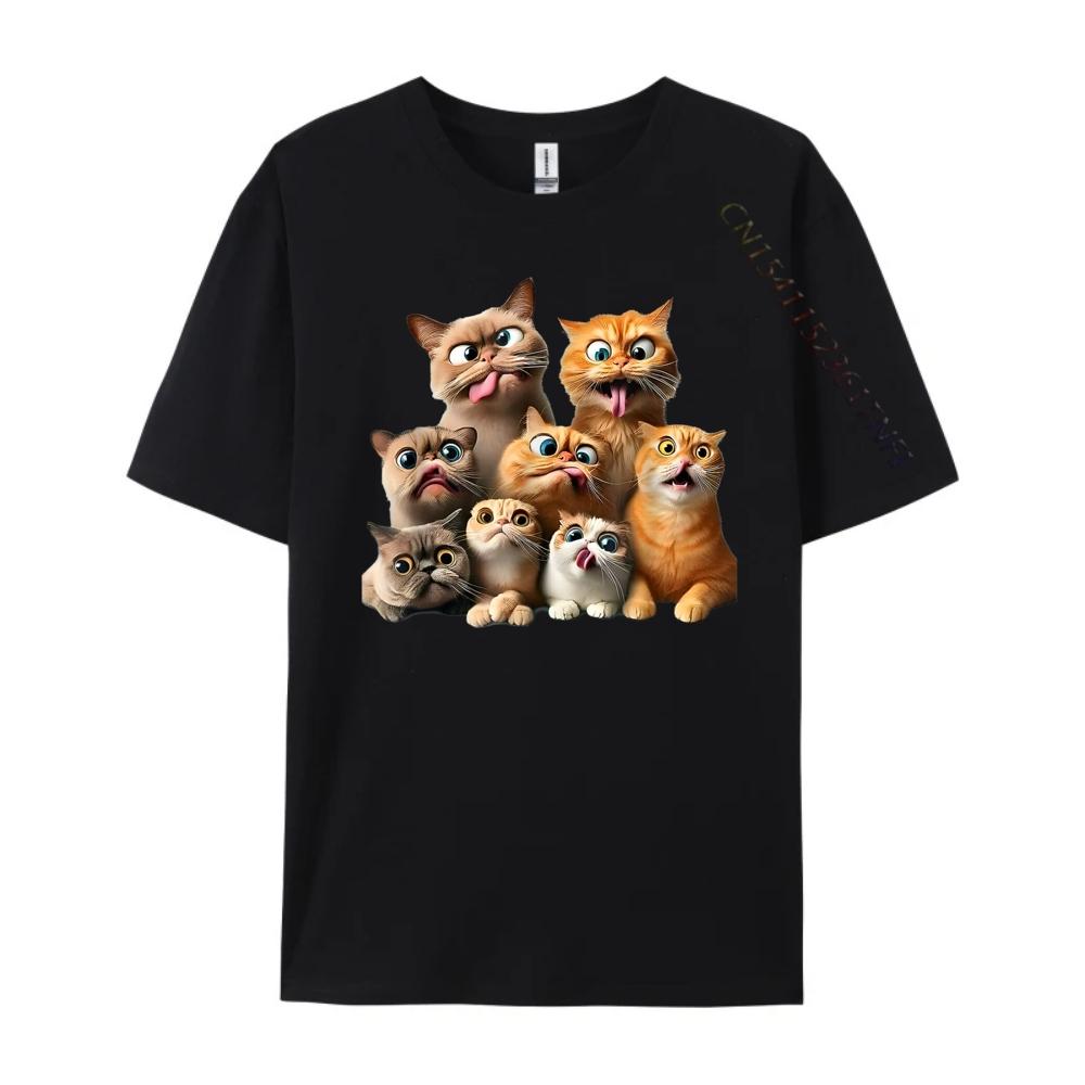 Funny Cat Art Print Free Shippping Clothes Anime Harajuku Grahpic Tee Shirt Cotton Comfort T Shirt Men 4TH of July