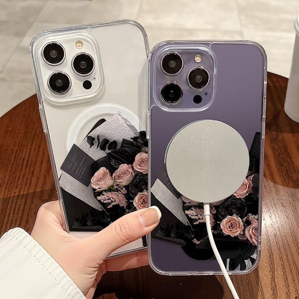 Magnetic Phone Case for iPhone 12 14 16 17 Pro 17 16 15 14 13 12 Pro Max  12 13 14 15  16 High Quality Shockproof Shell Full Protection Cute Style