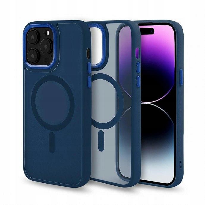Etui do iphone 11 pro max magsafe magmat obudowa wzmacniana granatowy+szkło