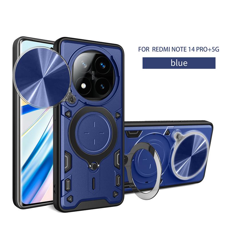 Dla Xiaomi Redmi Note 14 Pro Plus 5G Etui z Magnetycznym Uchwytem Pierścieniowym Pancerne Odporne na Wstrząsy Tylne Pokrowce Dla Redmi Note 14Pro Plus + 5G Coque