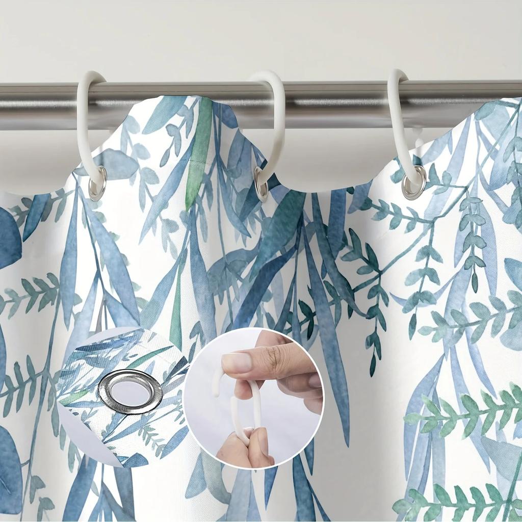 Caryophylla orchid pattern shower curtain hook, waterproof shower curtain, bathroom partition, bathroom curtain, home decorati