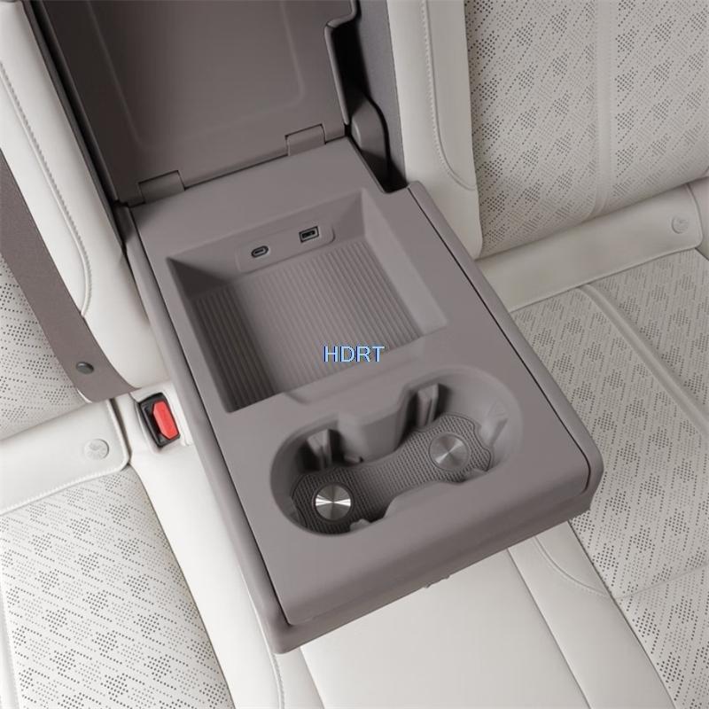 For Geely Zeekr 7X CX1E 2025 + Rear Seat Armrest Storage Box Organiser Tray Pad Cover Car Style Protector Decoration Accessories