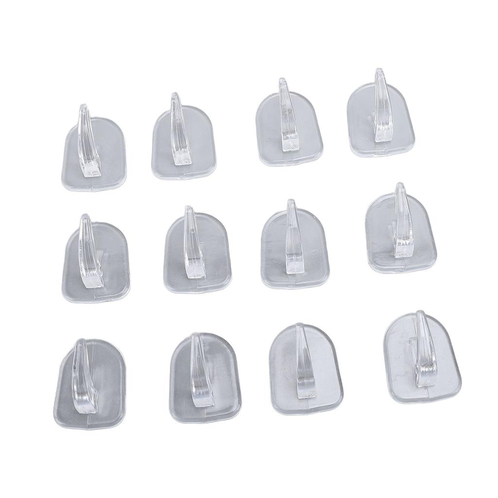 30 Pcs Adhesive Wall Hooks Non Marking No Drill Sticky Clear Hanging Hooks for Kitchen Bathroom Bedr