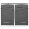 VidaXL Abri pour deux poubelles 138x77,5x115,5 cm Inox, Acier inoxydable, Anthracite