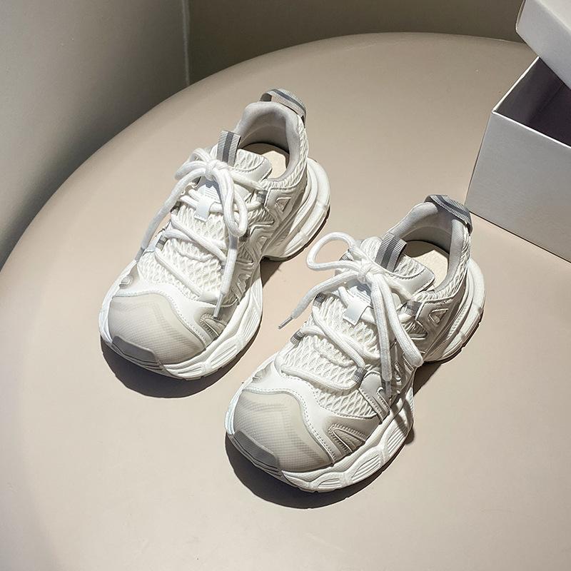 Leather platform fried street dad shoes women's 2025 summer new women's shoes versatile sports shoes casual shoes board shoes women
