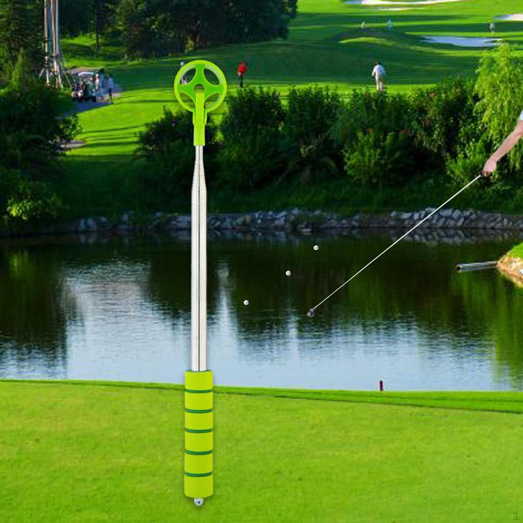 Golf Ball Collection Tool Telescopic Design Lightweight Non-Slip Grip 2.7M Length Gift for Golfers