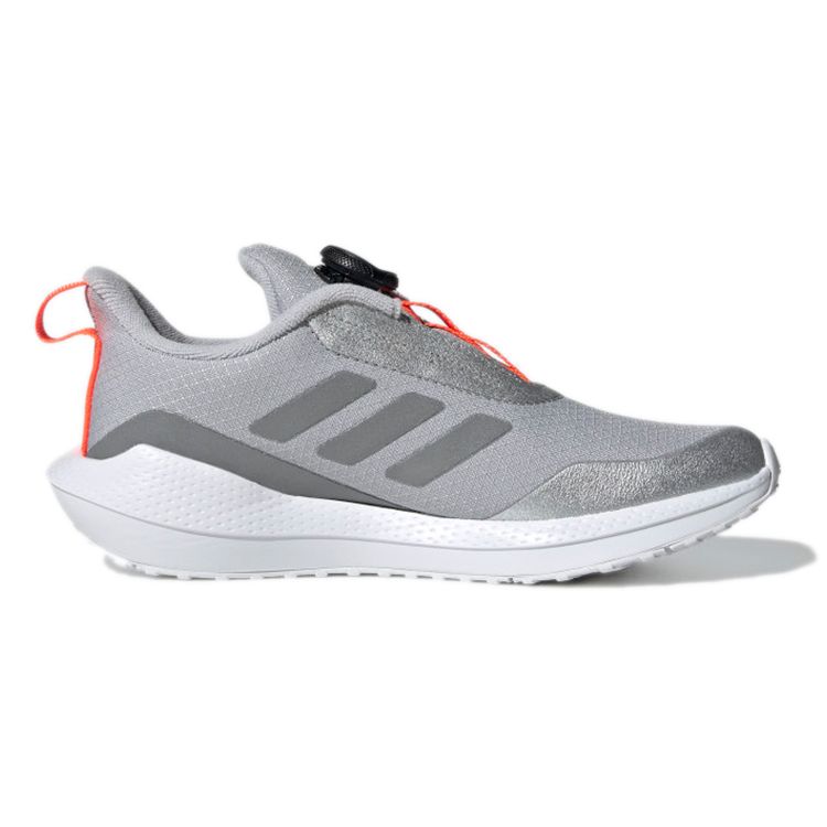 Adidas Eq21 Run Freelock Running Shoes Kids Sneakers Silver Gray S24114