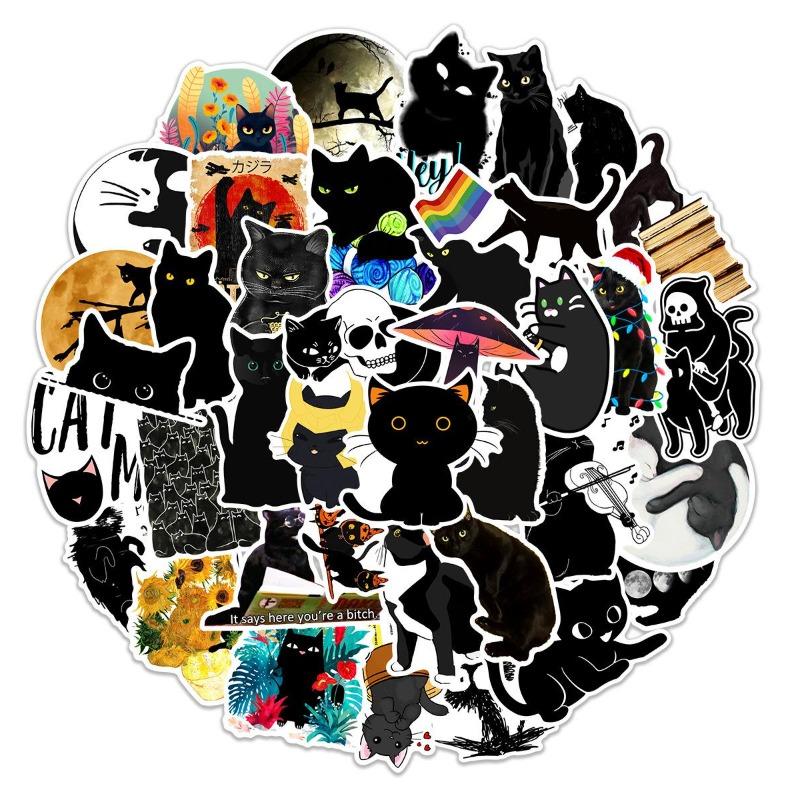Kawaii Cat Sticker Cute Girl Sticker Kawaii Cartoon Princess Girl Sticker Lovely Sticker for DIY Decorative Scrapbook Bottle Luggage