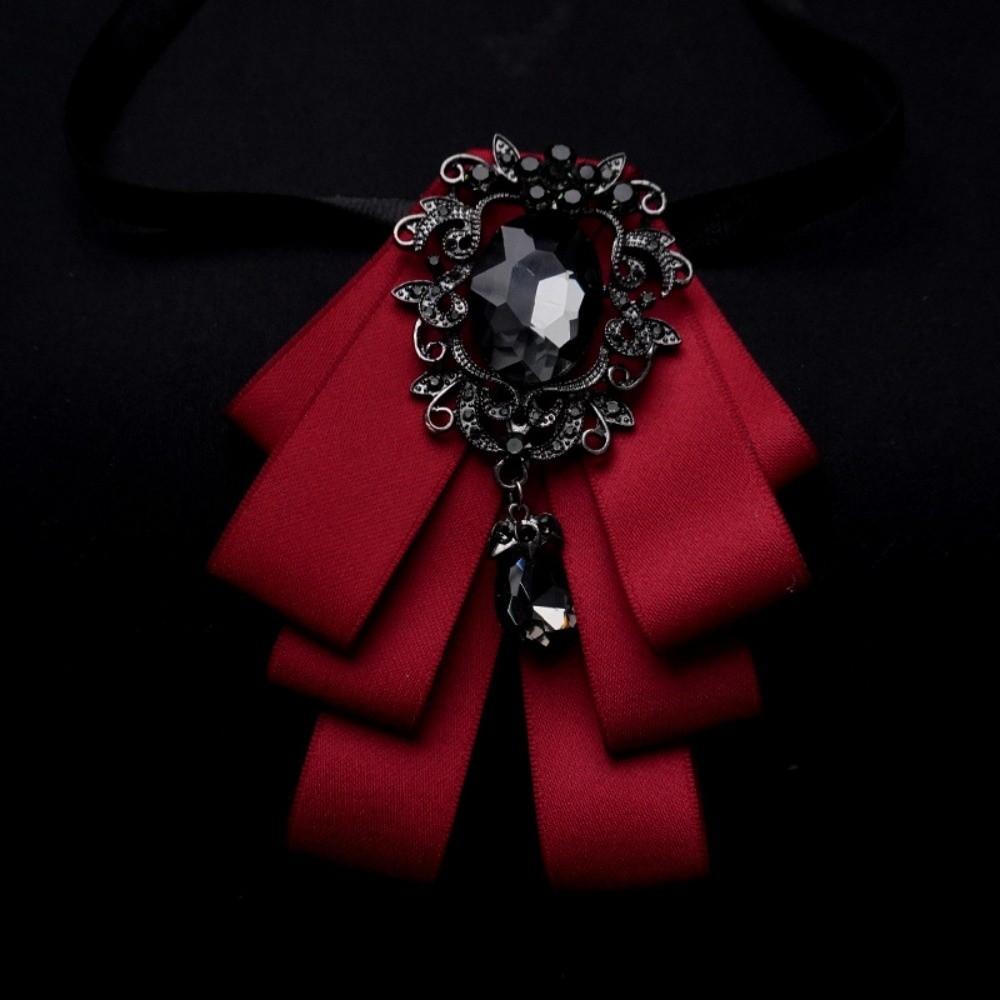 Broschenzubehör Polyester Krawatte Kristallstoff Krawatte Diamant Korsagenstift Damen Accessoires