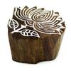 Lotus Wooden Decorative Block Carved Textile Stamp Collectible Blocks