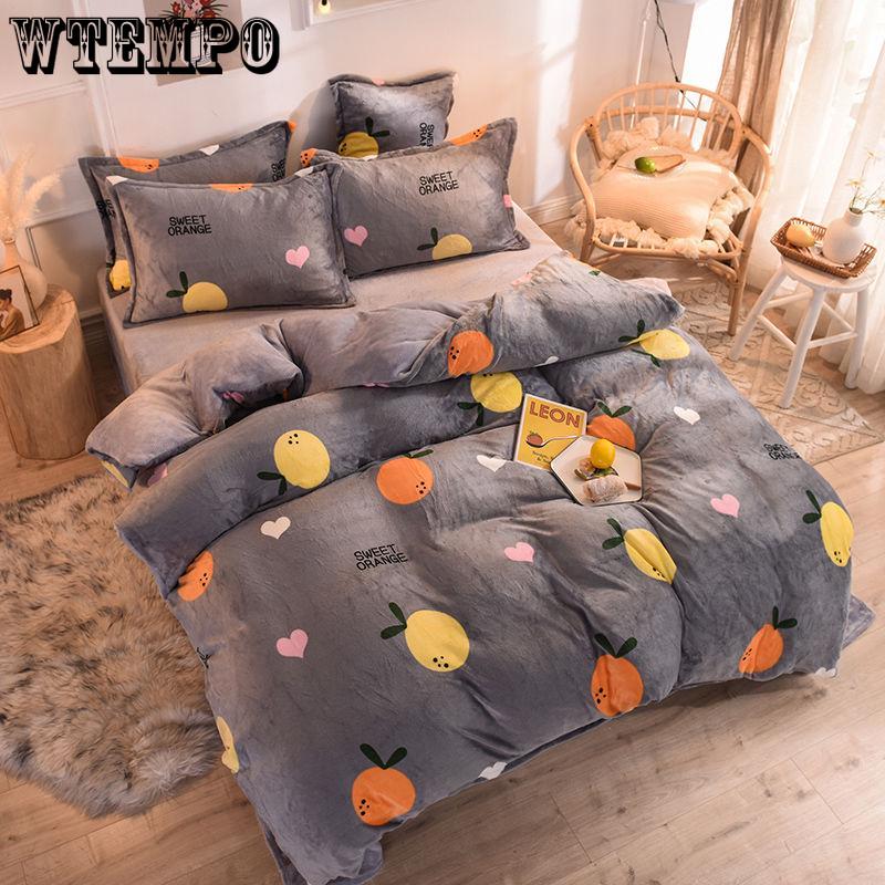 Buy Cartoon Bear Bedding Sets Bed Linen Plush Duvet Cover Flat Sheet