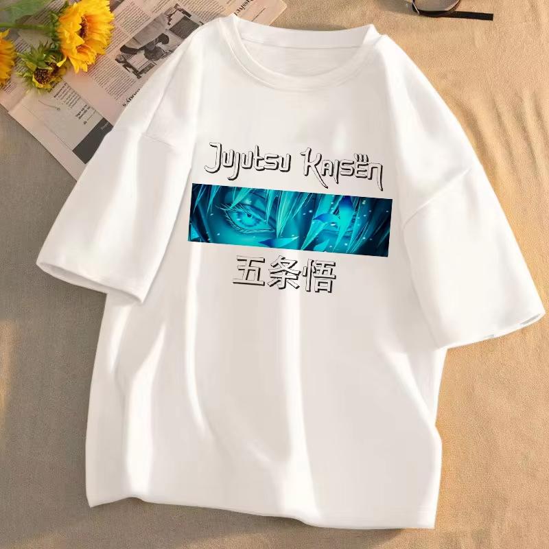 Jujutsu Kaisen Anime T-Shirt Unisex Graphic Tee Summer Short Sleeve Casual Cartoon Top Gojo Satoru Itadori Yuji Tops