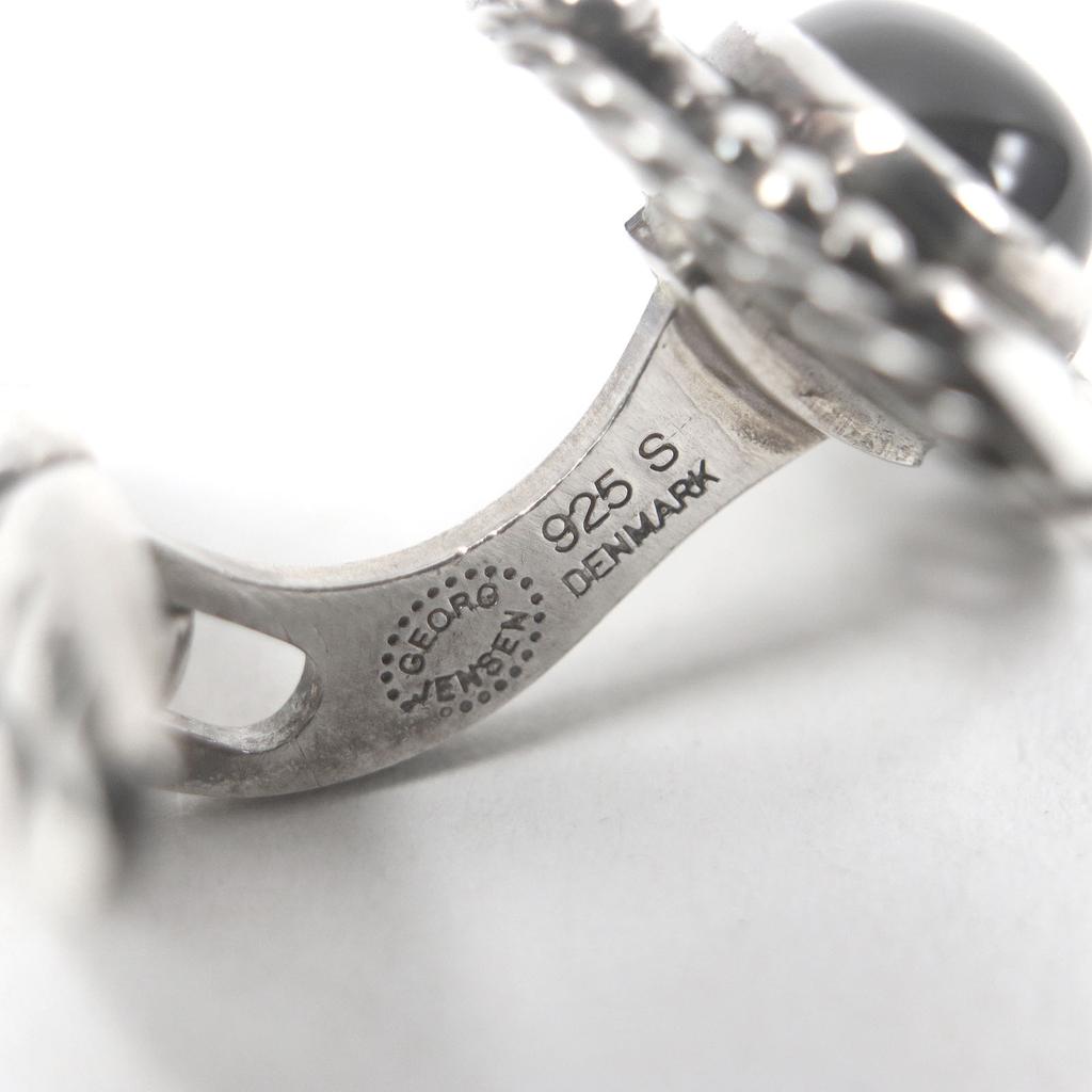 Świetne Spinki do mankietów Georg Jensen spinki do mankietów Srebrne czarne SV925 męskie 19B Używane