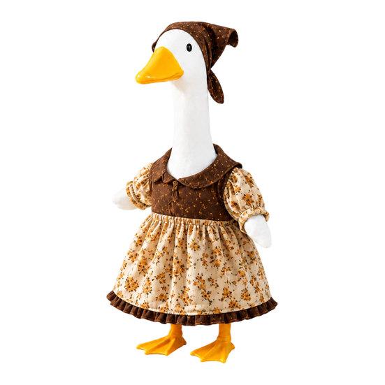 Jijijing Thanksgiving Porch Goose Outfit, Autumn Dress with Head Scarf for 23 Inch Statue, Outdoor Garden Yard Decor