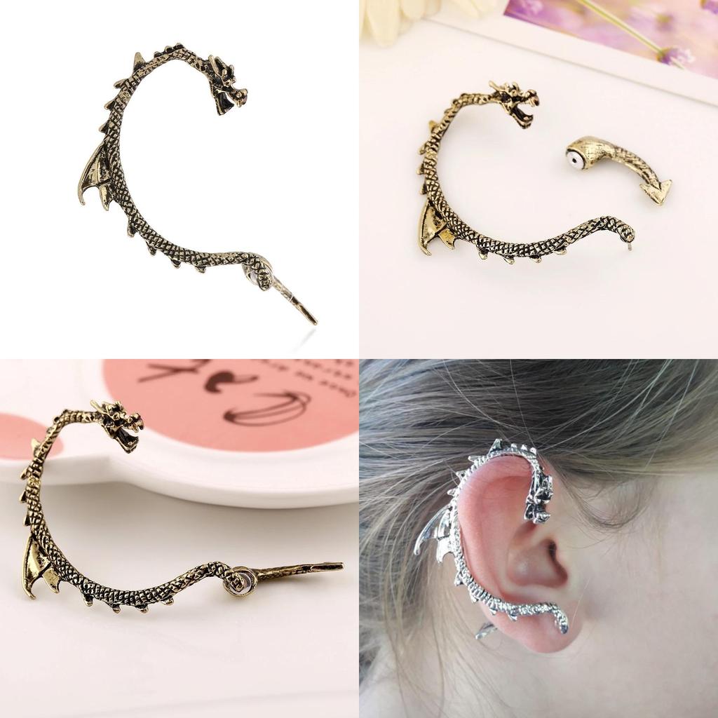 Punk Dragon Ear Cuffs With Alloy Material For Women And Men Summer