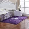 Modern Faux Fur Long Pile Carpet for Bedroom & Living Room - Machine Washable Solid Color Floor Mat
