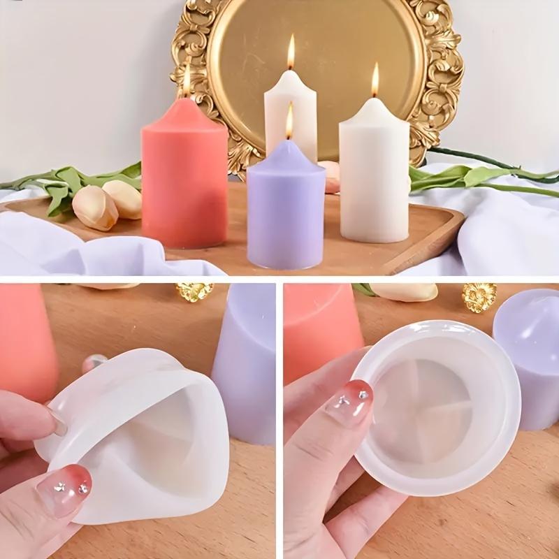 1 peça Molde de Silicone para Vela para Fabricação de Velas DIY, Moldes de Porta-Velas, Artesanato de Velas Pilar, Decoração de Casa, Suprimentos para Fabricação de Joias