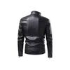 New Leather Jacket Men's Autumn and Winter Locomotive Solid Color Two Open Cycling Suit PU Leather Jacket Jacket