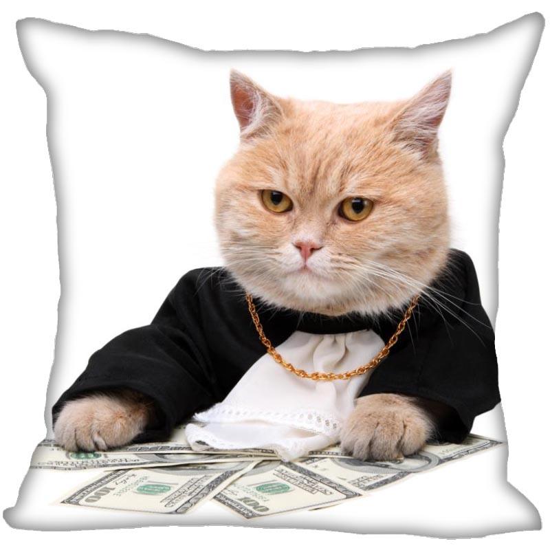 Bedroom Home Office Decor Pillowcase Square  Funny Cat Animal