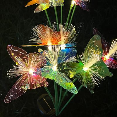 2pcs Butterfly Solar Lights Outdoor Decorations Waterproof Solar Garden Lights Christmas Party Outdoor Lighting Decoration