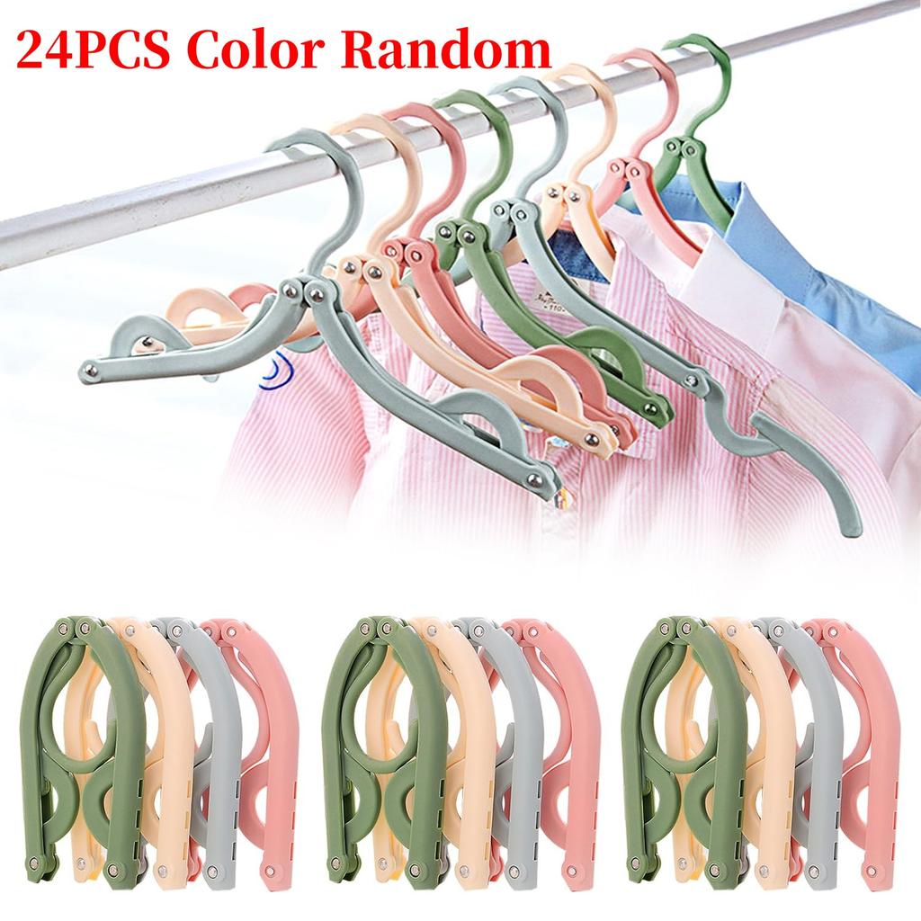 Faltbarer Reisekleiderbügel aus Kunststoff, verstellbarer multifunktionaler Kleiderbügel für Zuhause und Reisen, praktische Kleiderbügel